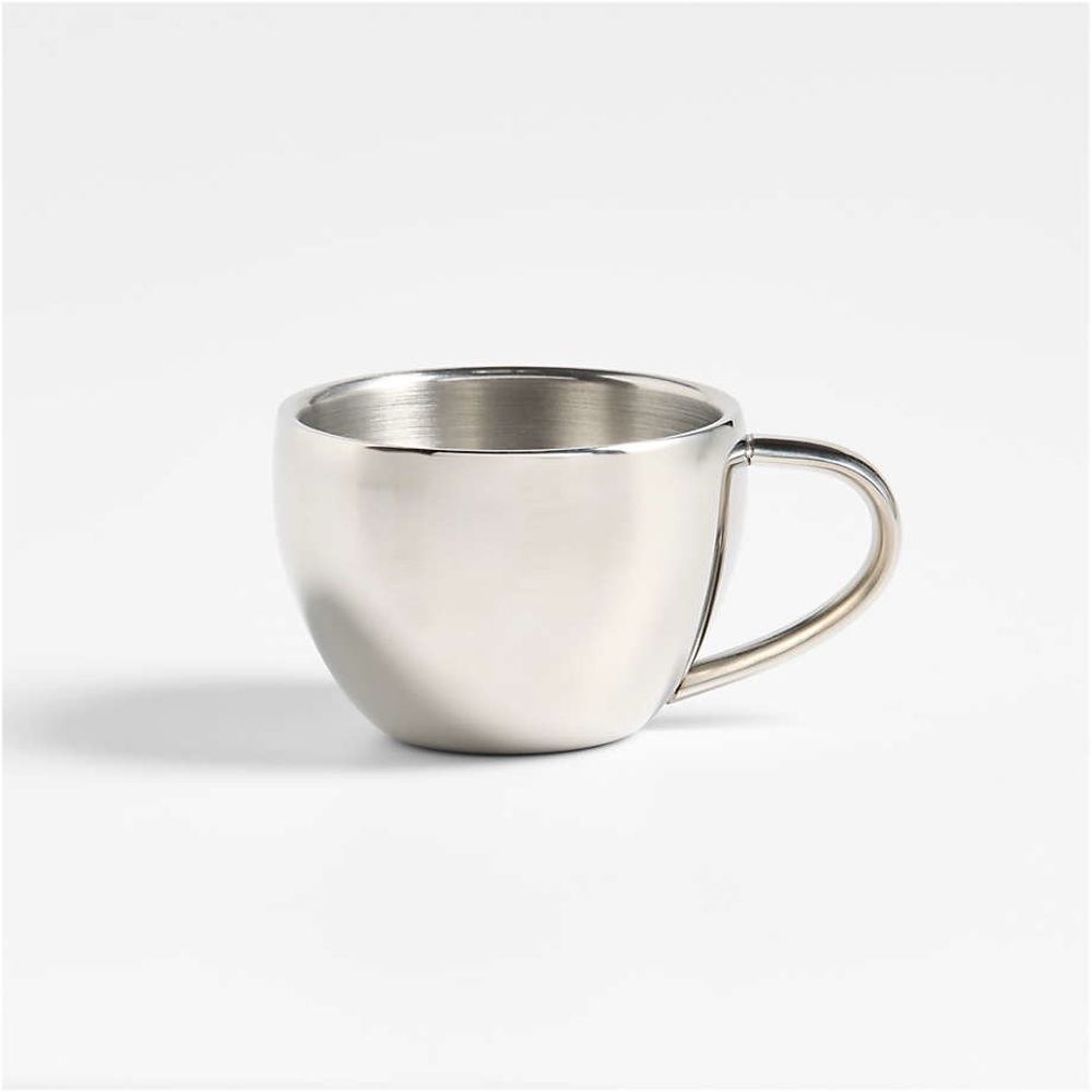 Crate and Barrel Stainless Steel Espresso Mug Set